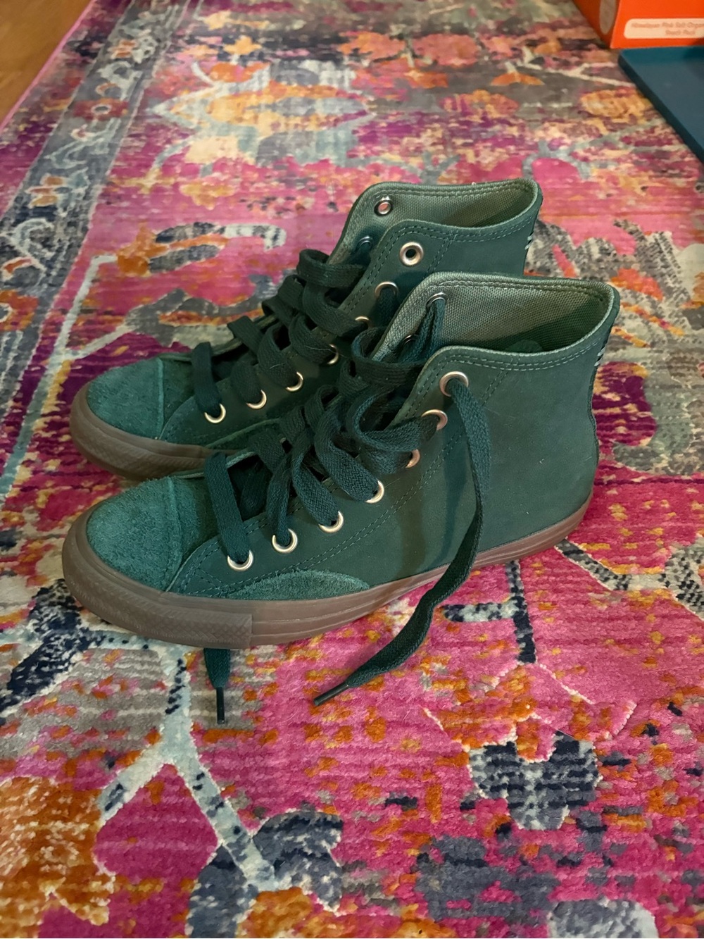 Converse High-Top Sneakers in Dark Green